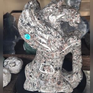 Yooperlite Crystal Hand carved Unicorn Uv